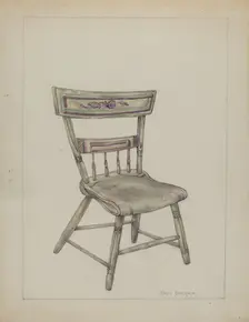 Pa. German Chair, c. 1940. Creator: Rosa Burger