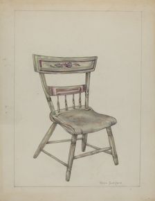 Pa. German Chair, c. 1940. Creator: Rosa Burger