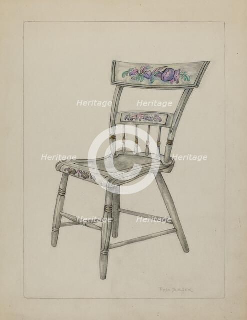 Pa. German Chair, c. 1940. Creator: Rosa Burger.