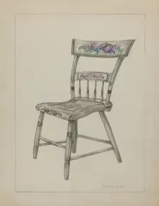 Pa. German Chair, c. 1940. Creator: Rosa Burger