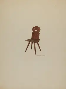 Pa. German Chair, c. 1938. Creator: Charlotte Angus