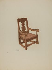 Pa. German Chair, c. 1938. Creator: Frances Lichten
