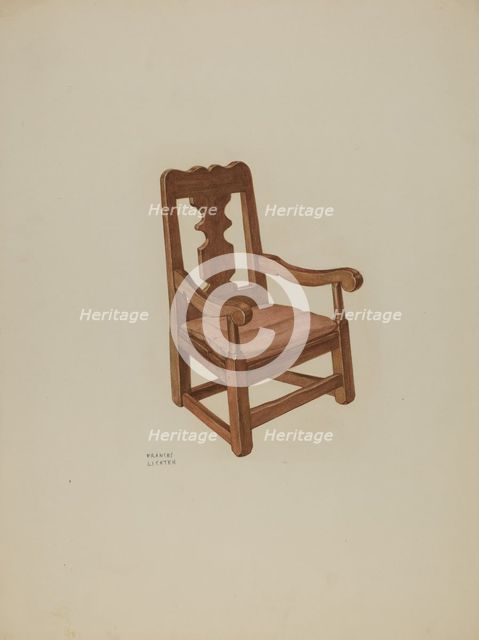Pa. German Chair, c. 1938. Creator: Frances Lichten.