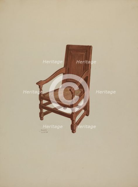 Pa. German Chair, c. 1938. Creator: Frances Lichten.