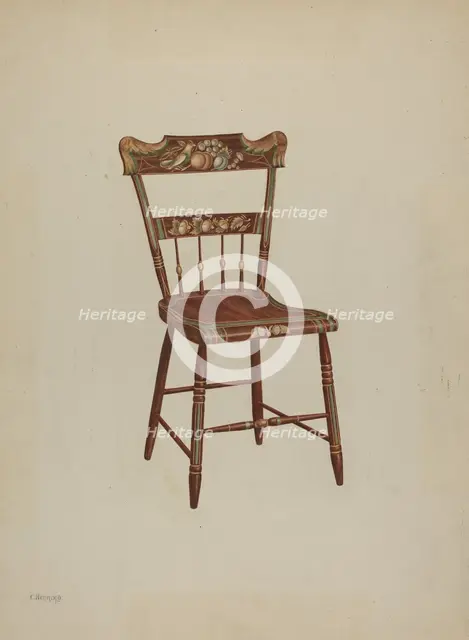 Pa. German Chair, c. 1939. Creator: Charles Henning.