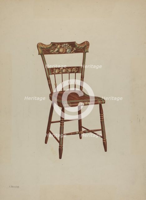 Pa. German Chair, c. 1939. Creator: Charles Henning.