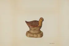 Pa. German Chalkware Chicken, c. 1938. Creator: Frank McEntee