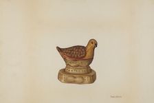 Pa. German Chalkware Chicken, c. 1938. Creator: Frank McEntee
