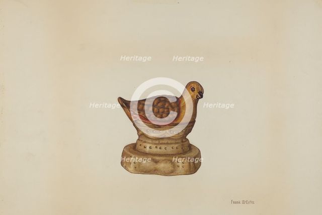 Pa. German Chalkware Chicken, c. 1938. Creator: Frank McEntee.