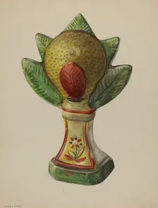 Pa. German Chalkware Mantel Ornament, c. 1937. Creator: Mina Lowry