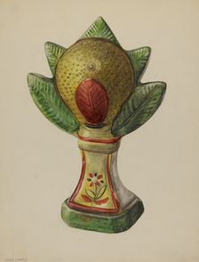 Pa. German Chalkware Mantel Ornament, c. 1937. Creator: Mina Lowry