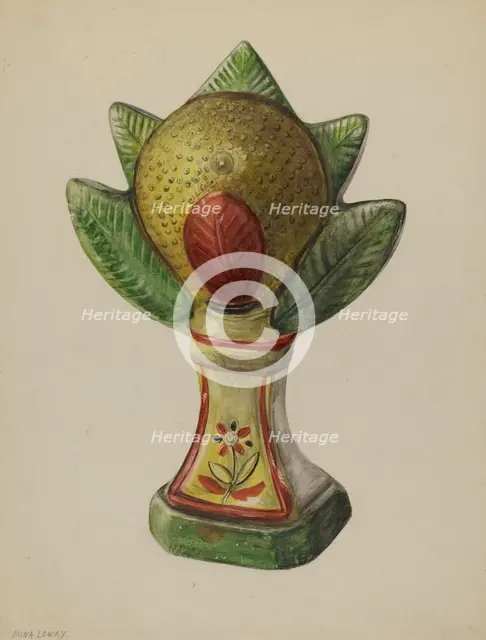 Pa. German Chalkware Mantel Ornament, c. 1937. Creator: Mina Lowry.