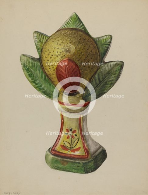 Pa. German Chalkware Mantel Ornament, c. 1937. Creator: Mina Lowry.