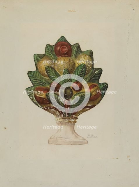 Pa. German Chalkware Mantel Ornament, c. 1938. Creator: Inez McCombs.