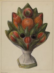 Pa. German Chalkware Mantel Stop, c. 1937. Creator: Mina Lowry