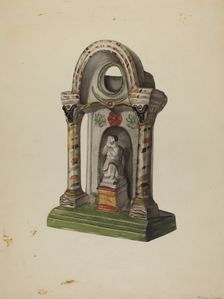 Pa. German Chalkware Shrine, c. 1939. Creator: Mina Lowry
