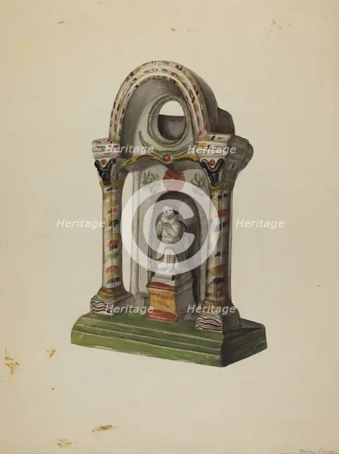 Pa. German Chalkware Shrine, c. 1939. Creator: Mina Lowry.