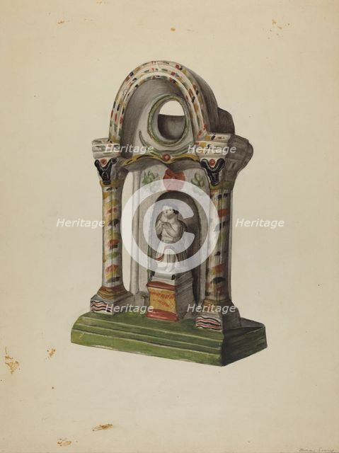 Pa. German Chalkware Shrine, c. 1939. Creator: Mina Lowry.