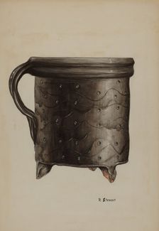 Pa. German Cheese Strainer, c. 1937. Creator: Robert Stewart