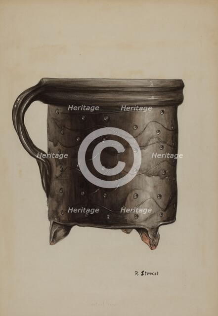 Pa. German Cheese Strainer, c. 1937. Creator: Robert Stewart.