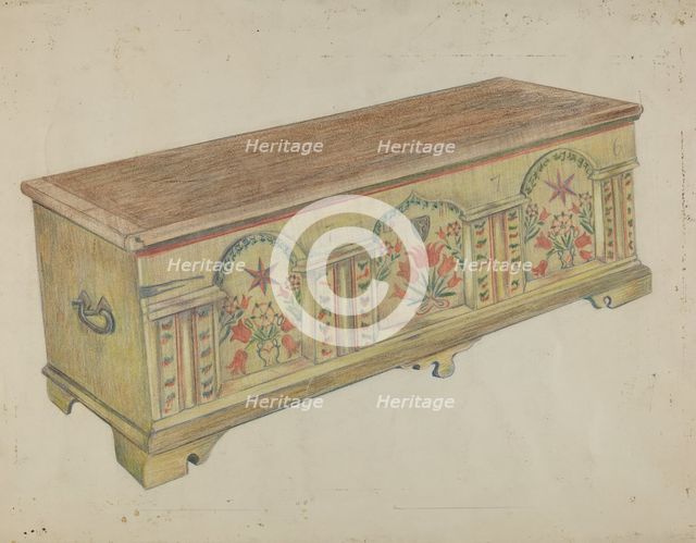 Pa. German Chest, 1935/1942. Creator: Unknown.