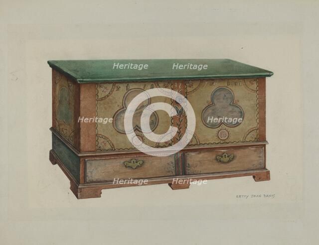 Pa. German Chest, 1935/1942. Creator: Betty Jean Davis.
