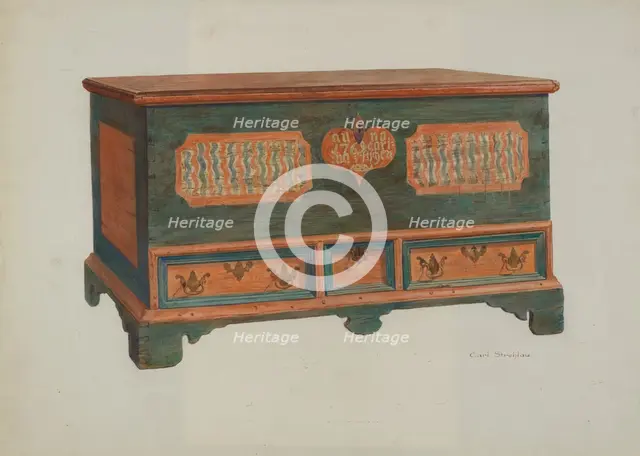 Pa. German Chest, c. 1940. Creator: Carl Strehlau.