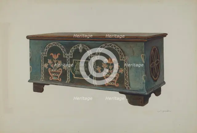 Pa. German Chest, c. 1940. Creator: Carl Strehlau.