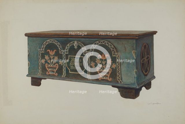 Pa. German Chest, c. 1940. Creator: Carl Strehlau.