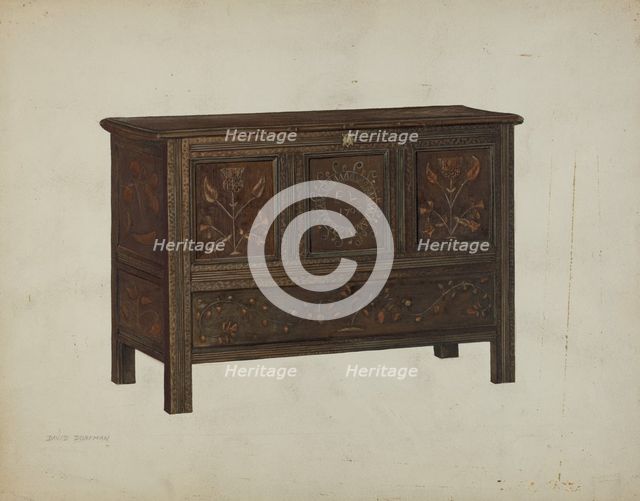 Pa. German Chest, c. 1940. Creator: David Dorfman.