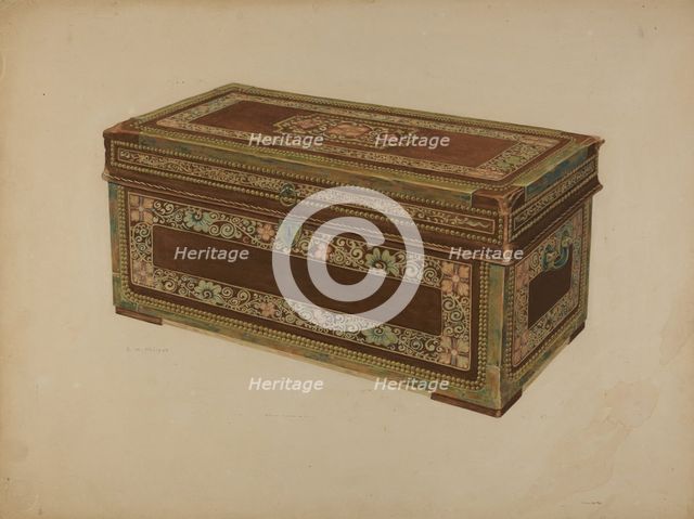 Pa. German Chest, c. 1940. Creator: Samuel Philpot.