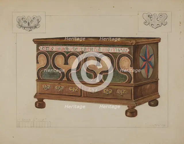 Pa. German Chest, c. 1936. Creator: Edgar L. Pearce.