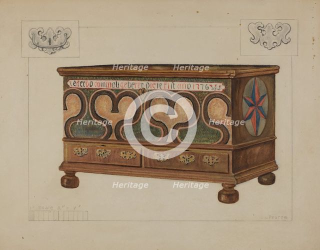 Pa. German Chest, c. 1936. Creator: Edgar L. Pearce.