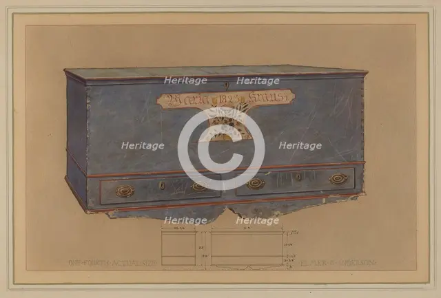Pa. German Chest, c. 1936. Creator: Elmer G Anderson.