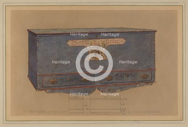 Pa. German Chest, c. 1936. Creator: Elmer G Anderson.