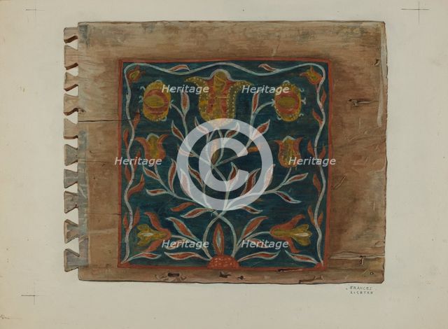 Pa. German Chest, c. 1937. Creator: Frances Lichten.