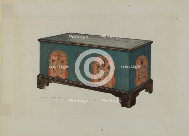Pa. German Chest, c. 1938. Creator: Betty Jean Davis.