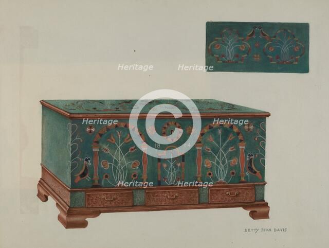 Pa. German Chest, c. 1939. Creator: Betty Jean Davis.