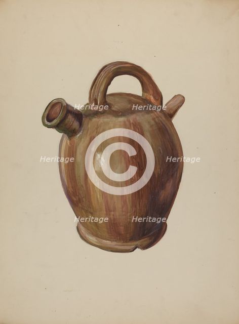 Pa. German Cider Jug, c. 1938. Creator: Charles T. Smith.