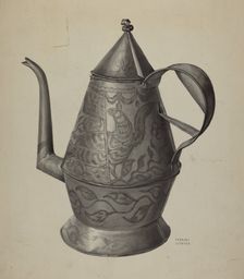 Pa. German Coffee Pot, c. 1936. Creator: Frances Lichten