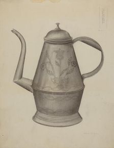 Pa. German Coffee Pot, c. 1937. Creator: Samuel O. Klein