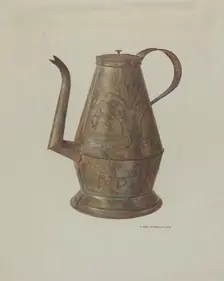 Pa. German Coffee Pot, c. 1939. Creator: Carl Strehlau