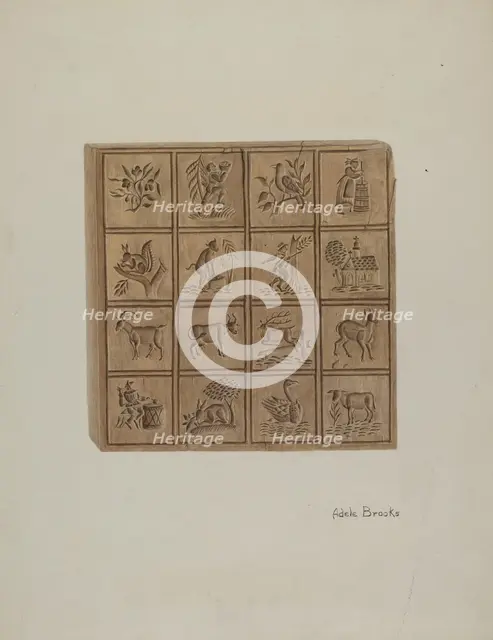 Pa. German Cookie Cutter, c. 1941. Creator: Adele Brooks.