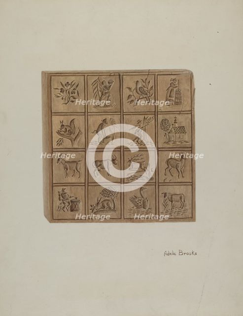 Pa. German Cookie Cutter, c. 1941. Creator: Adele Brooks.