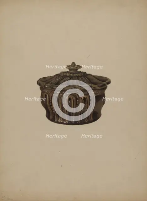 Pa. German Covered Dish, c. 1938. Creator: Alvin Shiren.