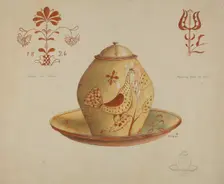 Pa. German Covered Jar, 1935/1942. Creator: Margaret Stottlemeyer