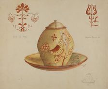 Pa. German Covered Jar, 1935/1942. Creator: Margaret Stottlemeyer