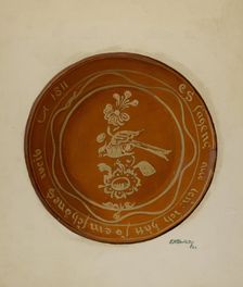 Pa. German Dish, 1936. Creator: Eugene Shellady