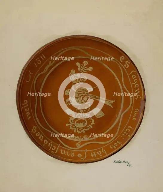 Pa. German Dish, 1936. Creator: Eugene Shellady.