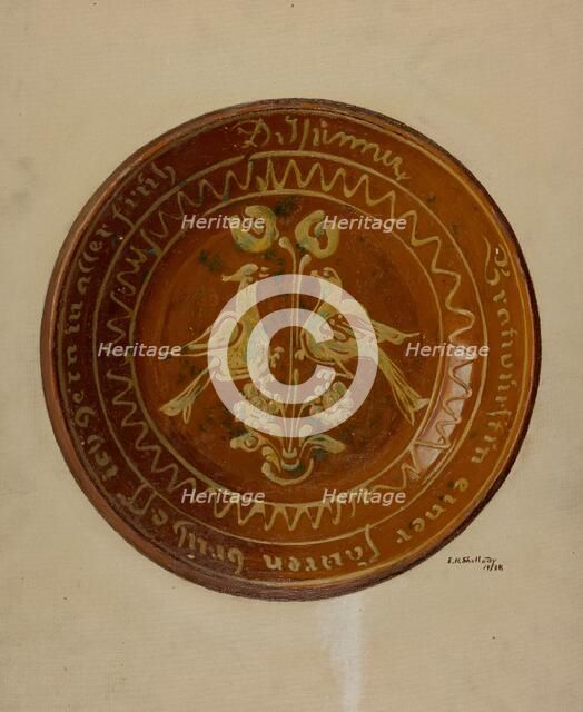 Pa. German Dish, 1938. Creator: Eugene Shellady.